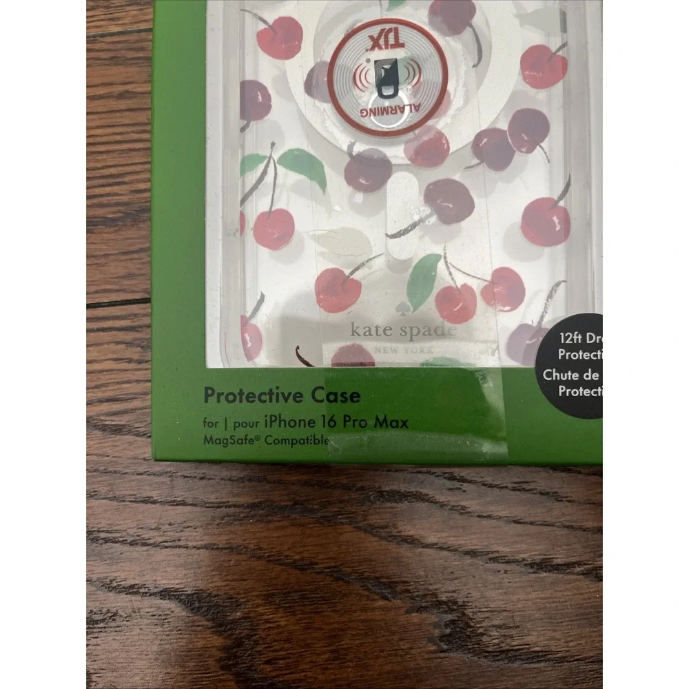Kate Spade New York Apple iPhone 16 Pro Max Protective Case with MagSafe Cherry